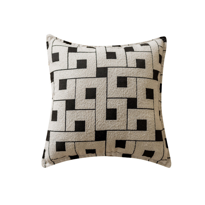 Minimalistischer Jacquard Kissenbezug, nordischer Stil