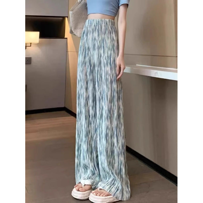 Bequeme Tie-Dye Hose mit weitem Bein