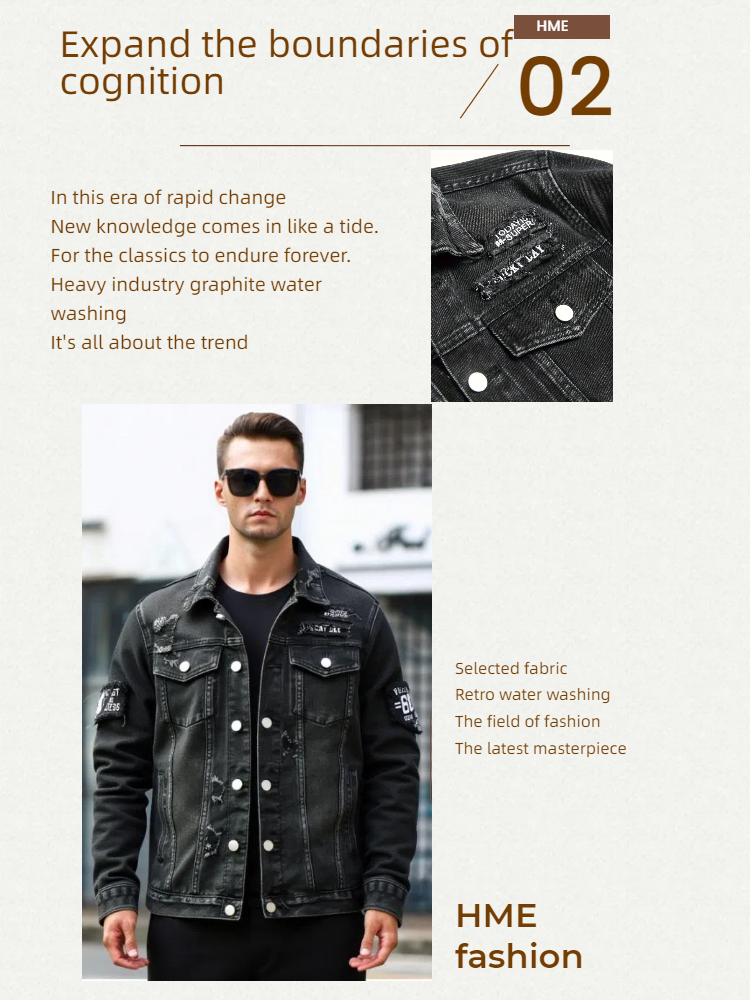 Taillierte Jeansjacke für Herren – Ansicht 5