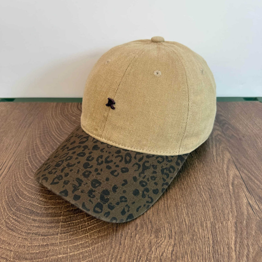 Quilted Leopard Print Baseball Cap