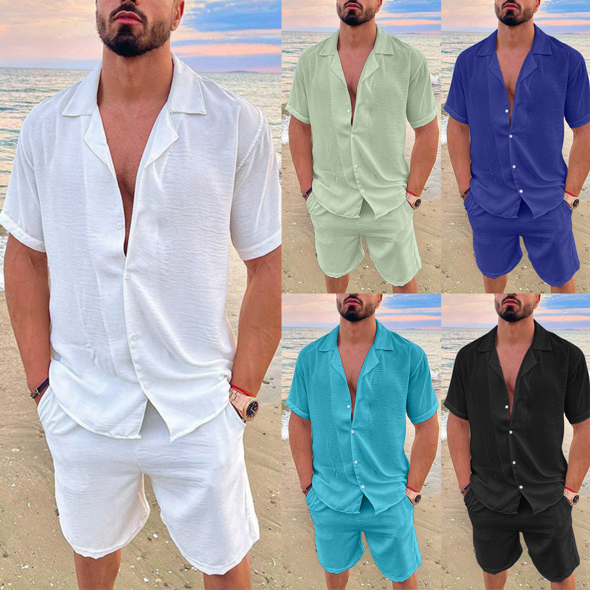 Kurzarmhemd aus Baumwoll-Leinen-Mix – Bild 4 | LuxeStyle