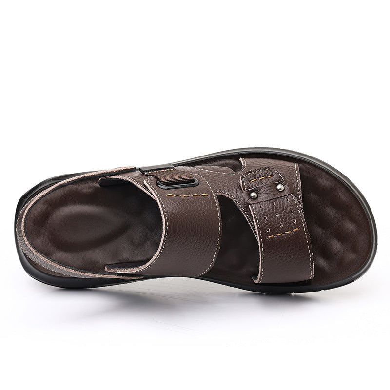 Herren-Sandalen aus Vollnarbenleder