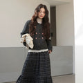 Gepolsterter Cardigan im koreanischen Stil