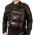 Rindsleder-Rucksack mit Reissverschluss | LuxeStyle