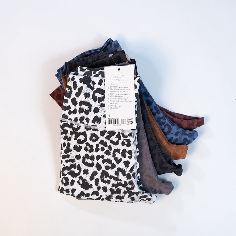 High-Waist Yoga-Hose mit Print