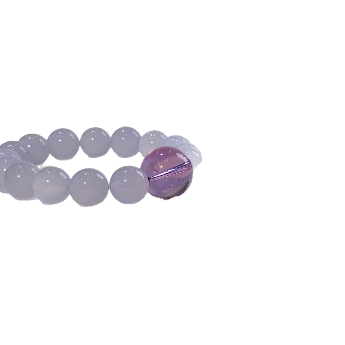 Armband mit Blauem Chalcedon & Brasilianischem Amethyst | LuxeStyle