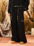 Schlauchbund-Hose mit weitem Bein