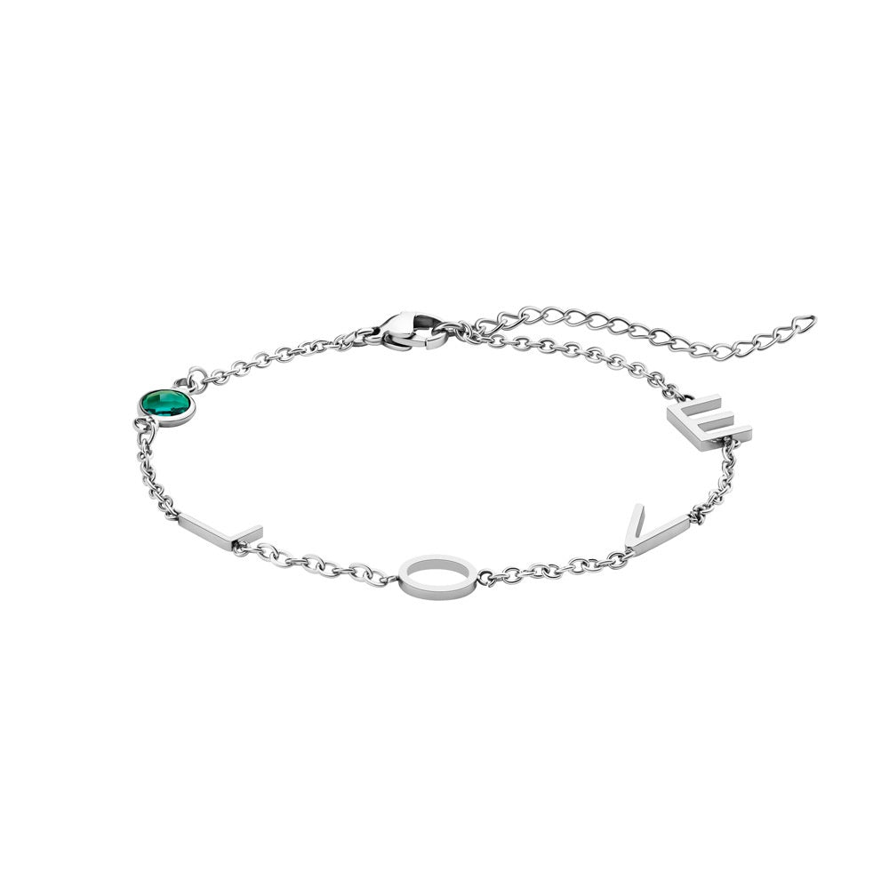 26 Buchstaben Armband mit Geburtsstein