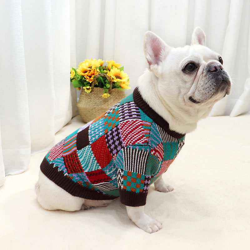 Hundepullover aus Wolle, kontrastreicher Schnitt – Bild 4 | LuxeStyle