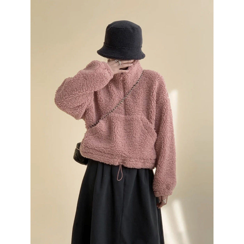 Eleganter Half-Zip Pullover mit Stehkragen