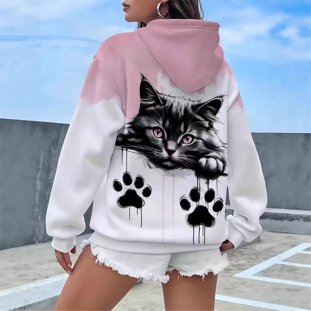 Damen Kapuzenpullover mit Zebra-Print – Bild 2 | LuxeStyle