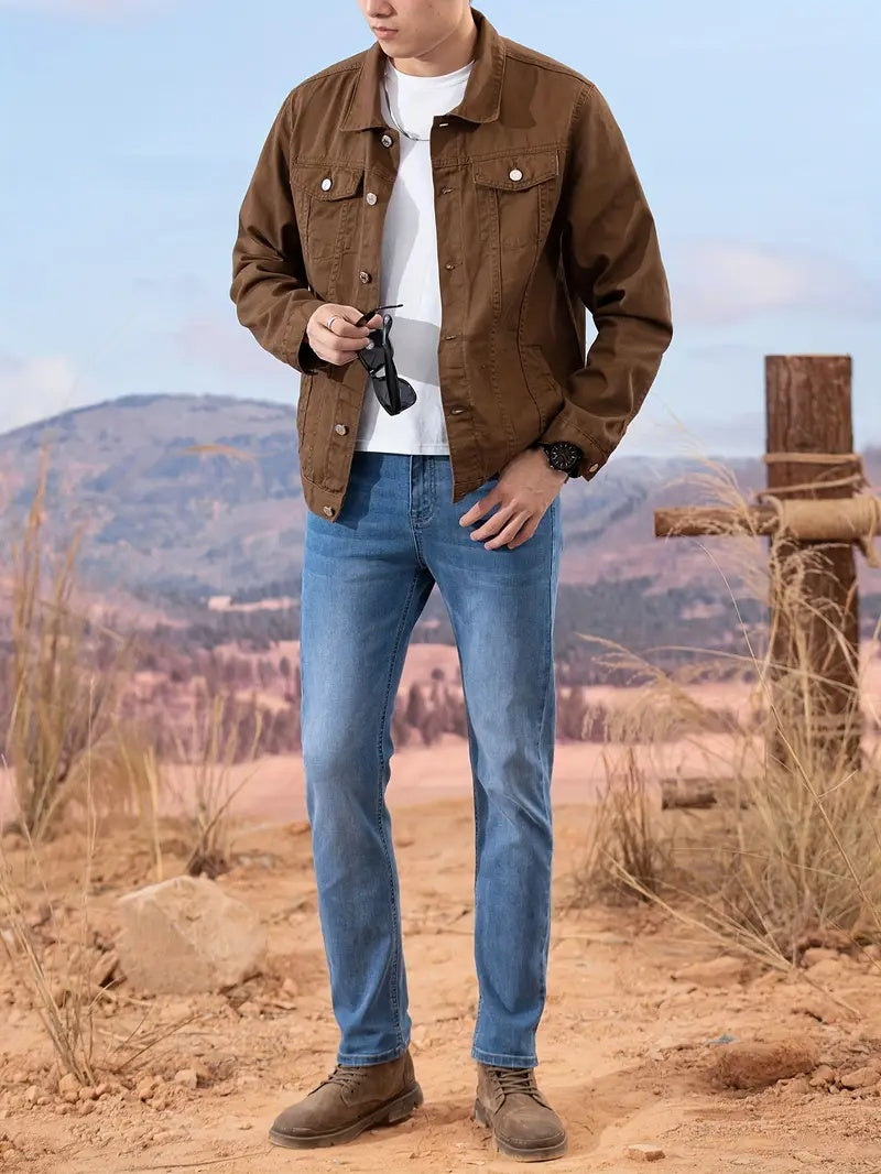 Gut sitzende Jeansjacke für Herren – Y035S