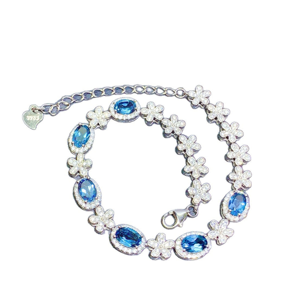 S925 Silberarmband mit natürlichem Topas – Bild 5 | LuxeStyle
