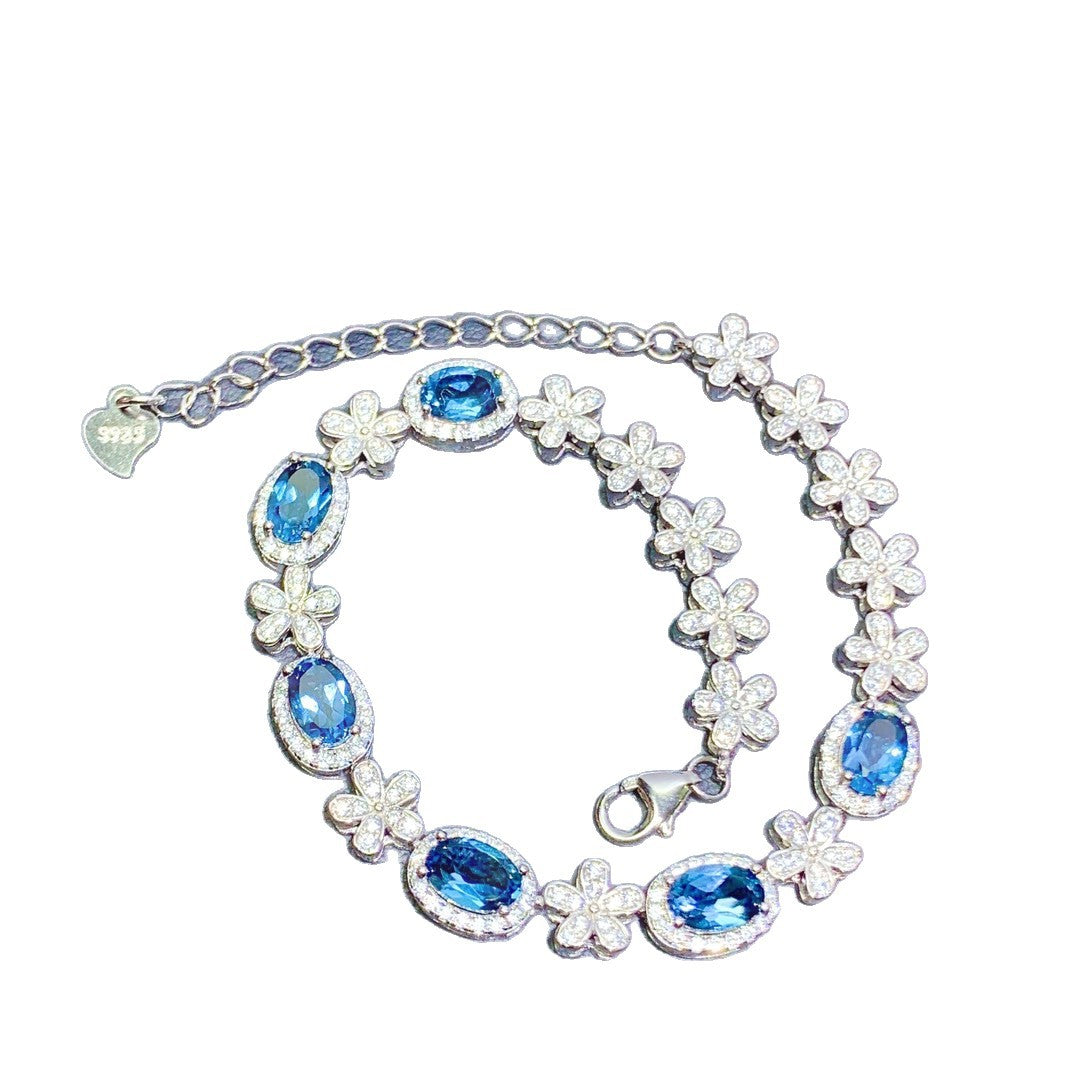 S925 Silberarmband mit natürlichem Topas – Bild 5 | LuxeStyle