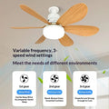 Holzimitat-Deckenventilator mit Blumenmuster
