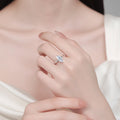 Moissanite Ring aus rhodiniertem 925er Silber | LuxeStyle