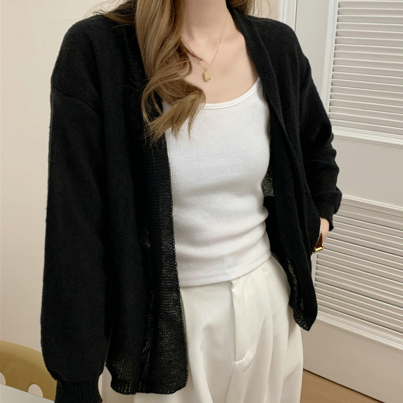 Lederfreie Strickjacke