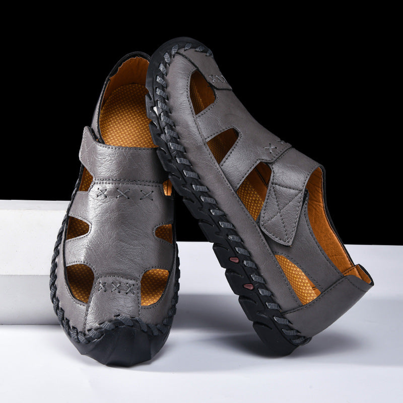 Handgenähte Casual Sandalen mit Klettverschluss – Bild 2 | LuxeStyle