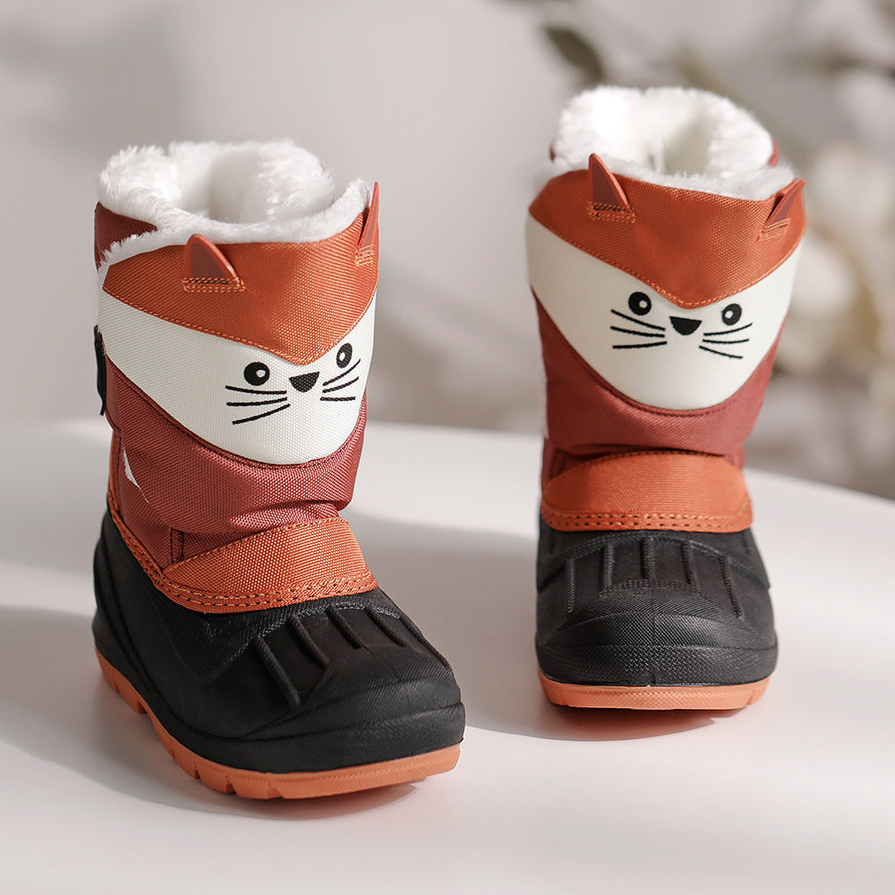 Warme Kinder-Schneestiefel mit Cartoon-Motiven