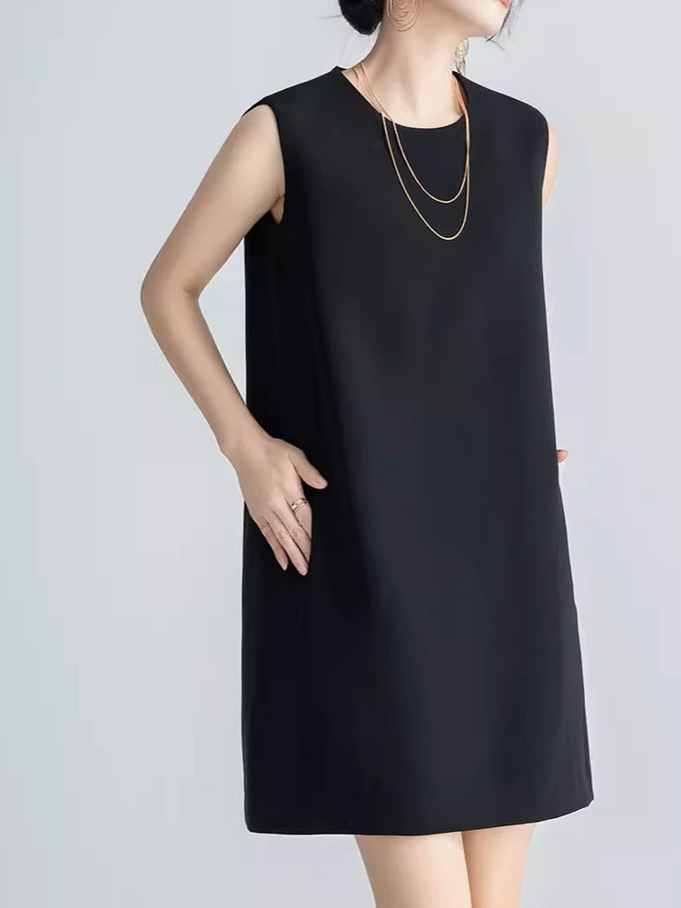 Klassisches gerades chic Kurzkleid ohne Ärmel – Bild 5 | LuxeStyle