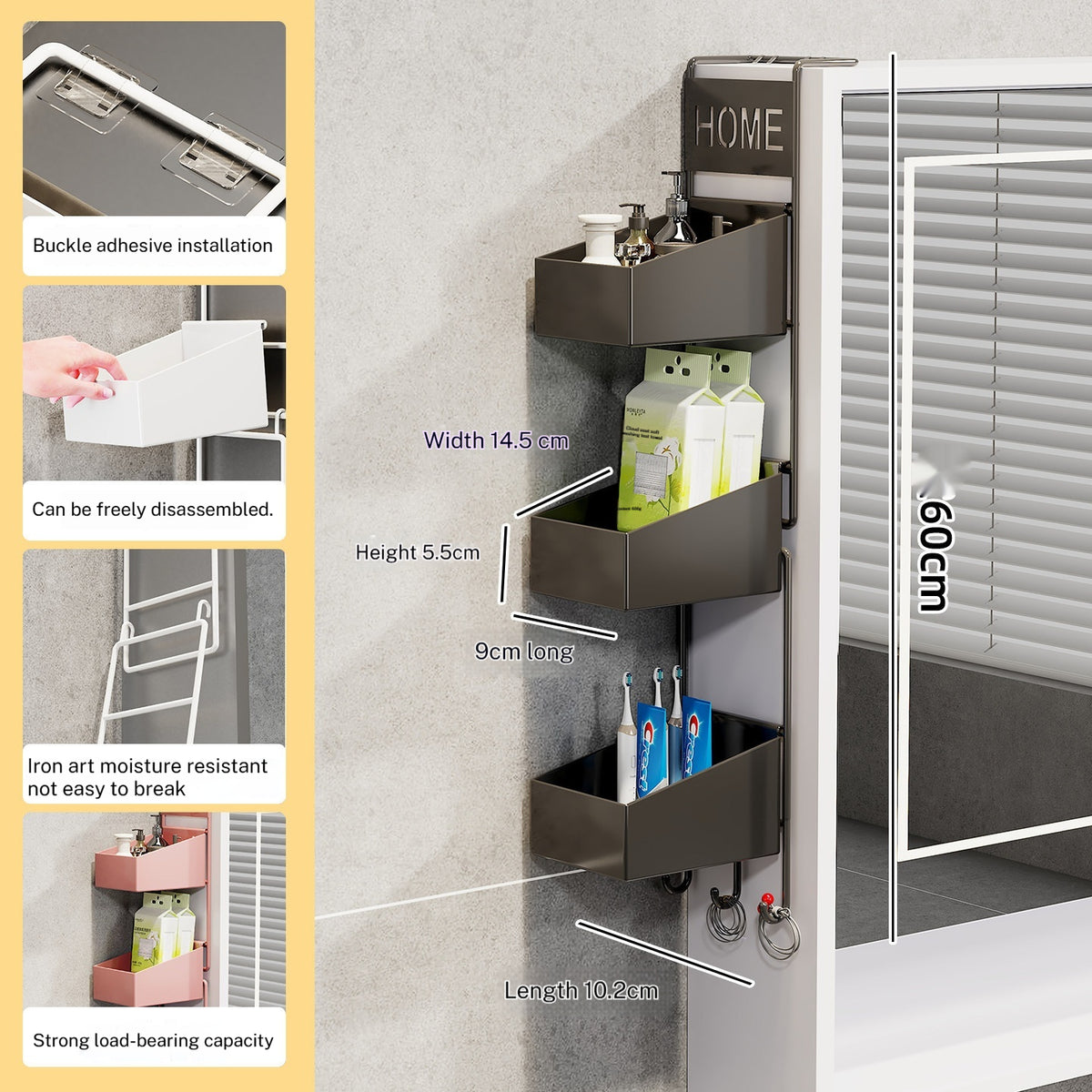Spiegelkasten-Seitenregal, 3er- oder 4er-Set – Bild 7 | LuxeStyle