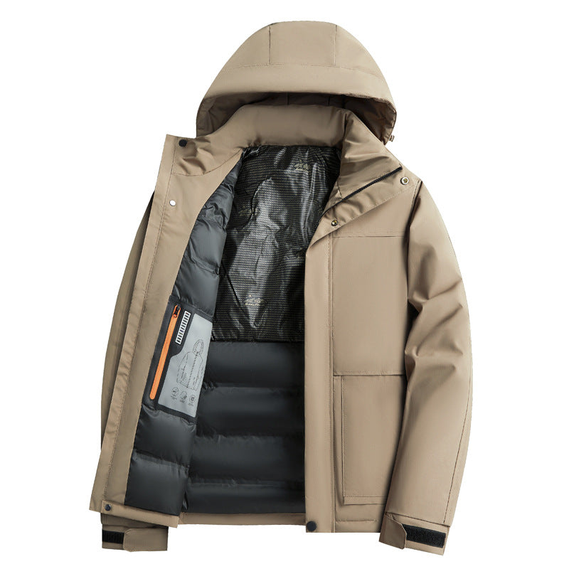 Gefütterte Wander- und Freizeitjacke für Herren