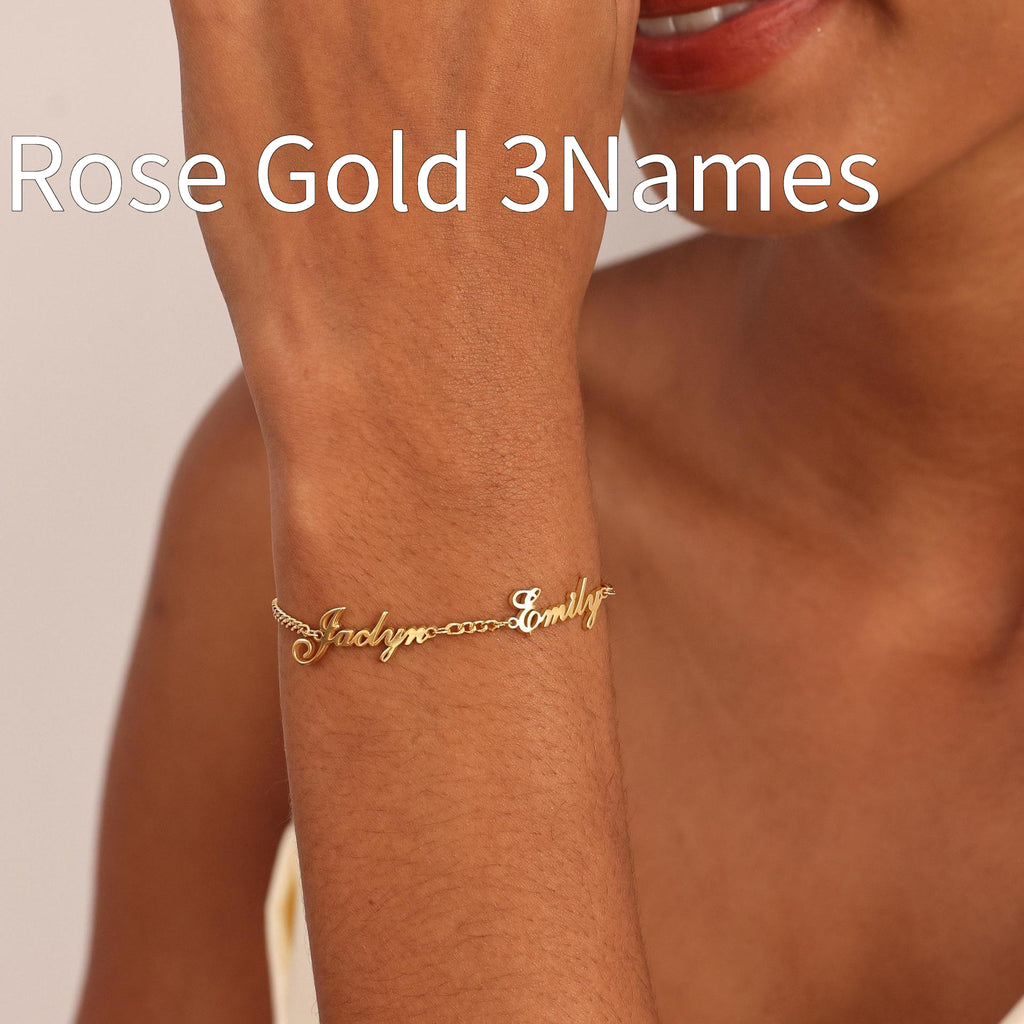 Edelstahl-Armband mit Buchstaben – Bild 2 | LuxeStyle