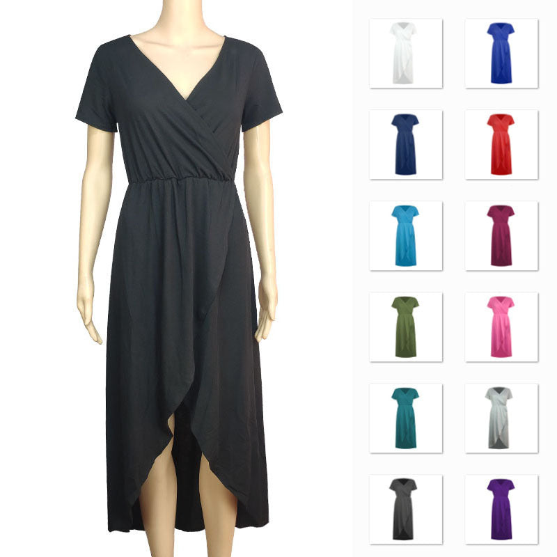 Elegantes V-Neck Strickkleid mit Wickelfront – Bild 16 | LuxeStyle