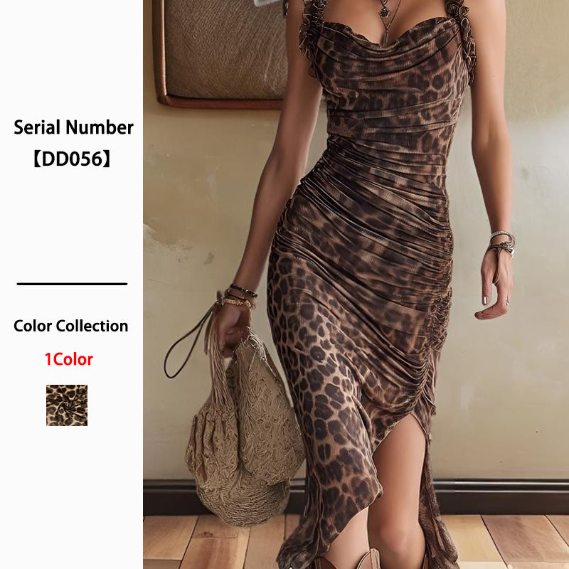 Leoparden-Slipdress mit Taillenbetonung – Bild 4 | LuxeStyle