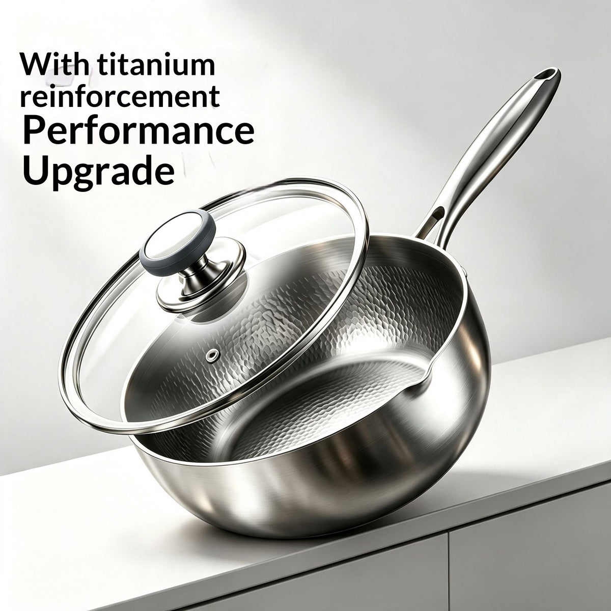 Titan-Milchtopf mit Hammerschlag-Textur – Bild 7 | LuxeStyle
