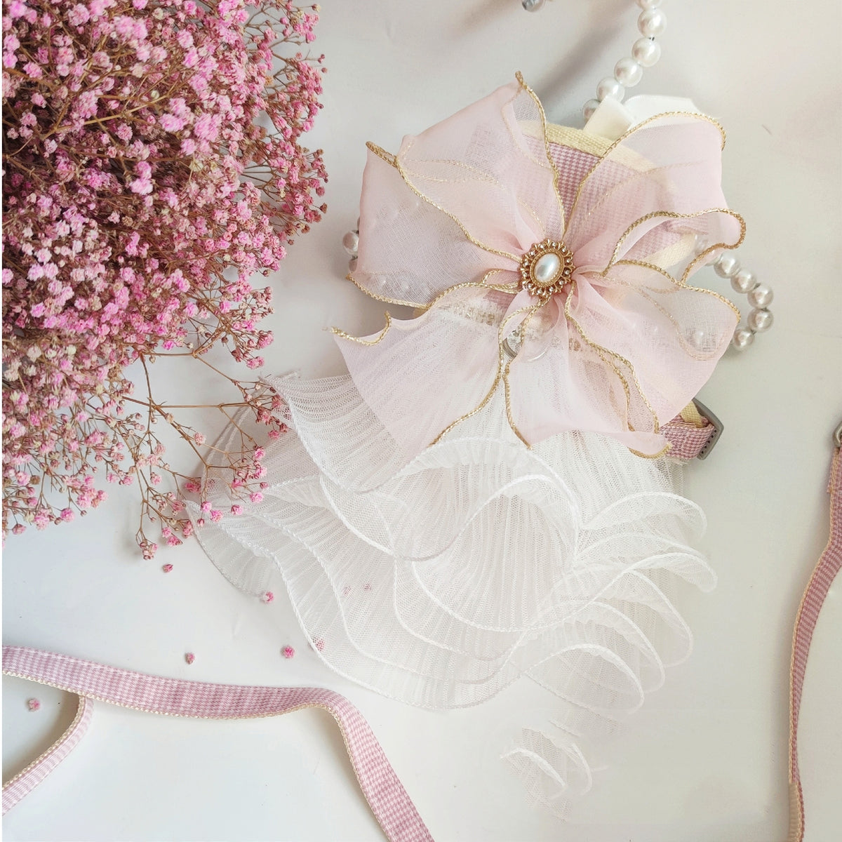 Hundeleine mit Brustgeschirr aus mehrlagigem Garn | LuxeStyle