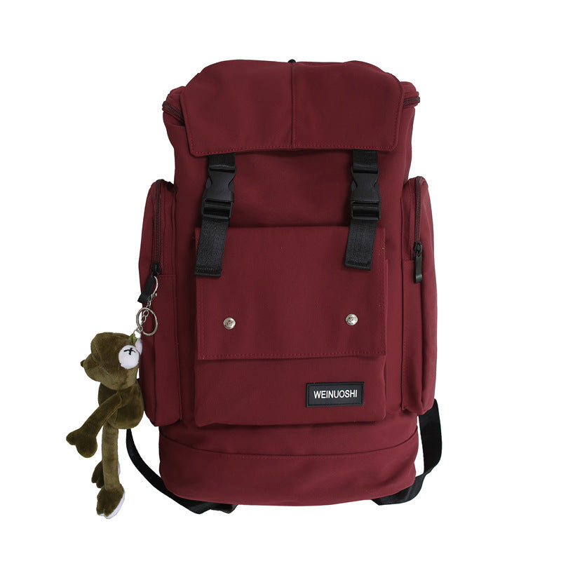 Rucksack mit Überschlag, Kontrastfarbe, gross – Bild 5 | LuxeStyle