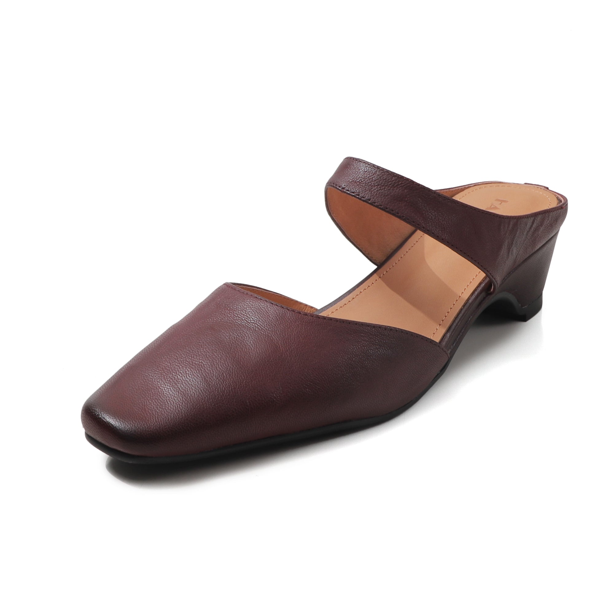 Handgefertigte Leder Mary Jane Mules