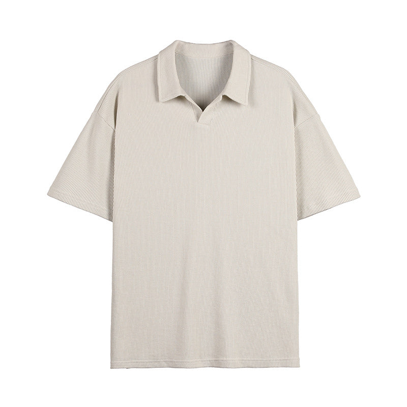 Lockeres Baumwoll-Polo-Shirt, kurzärmlig – Bild 6 | LuxeStyle