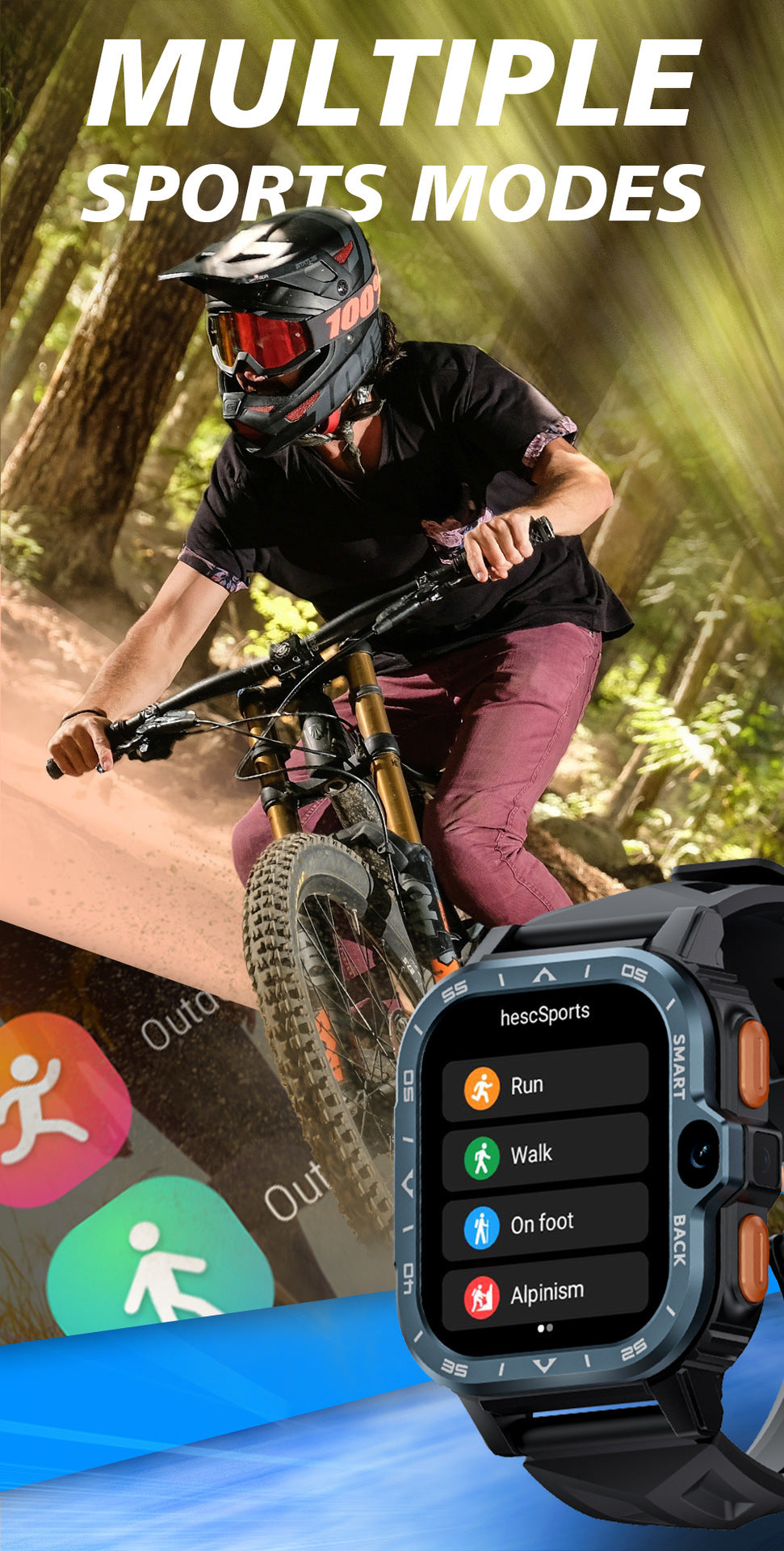 Smartwatch mit 2‑Zoll‑Display und Silikonarmband – Bild 6 | LuxeStyle