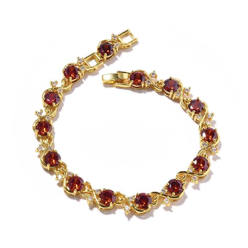 Damen Armband mit Zirkonia, rund – Bild 5 | LuxeStyle