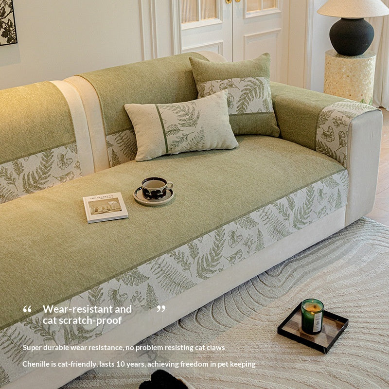 Chenille Sofaüberzug – Rutschfest & Ganzjährig
