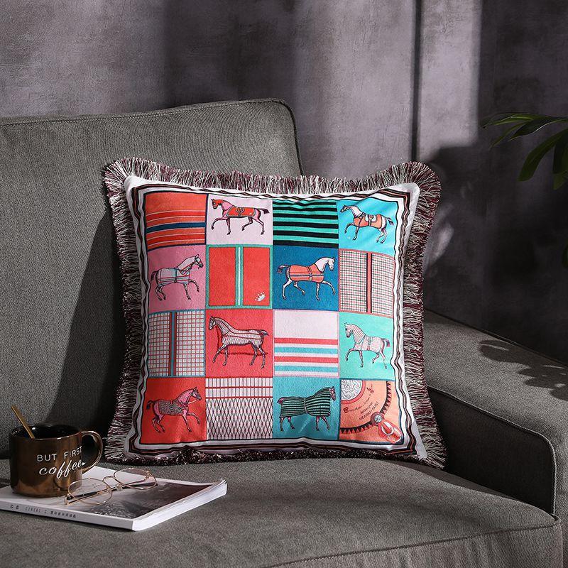 Fransen-Kissen mit doppelseitigem Print – Bild 7 | LuxeStyle