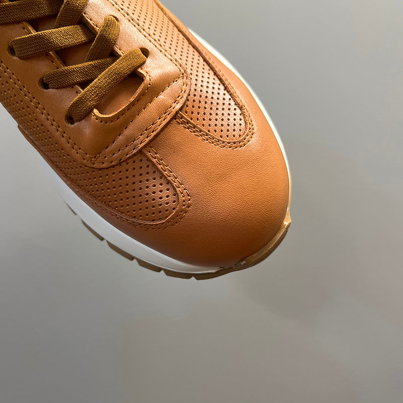 Atmungsaktive Leder-Sneaker mit Plateau für Herren – Bild 9 | LuxeStyle