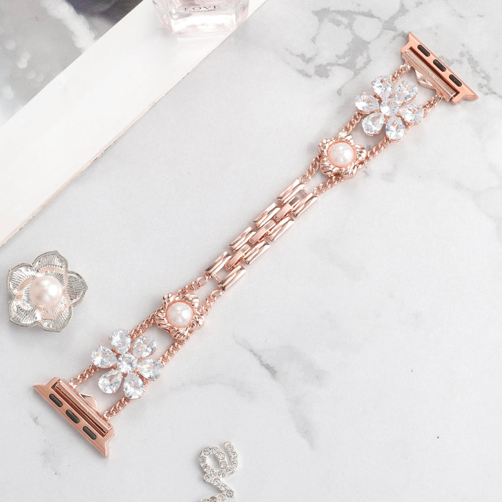 Doppelketten-Armband mit Blütenmotiv – Bild 9 | LuxeStyle