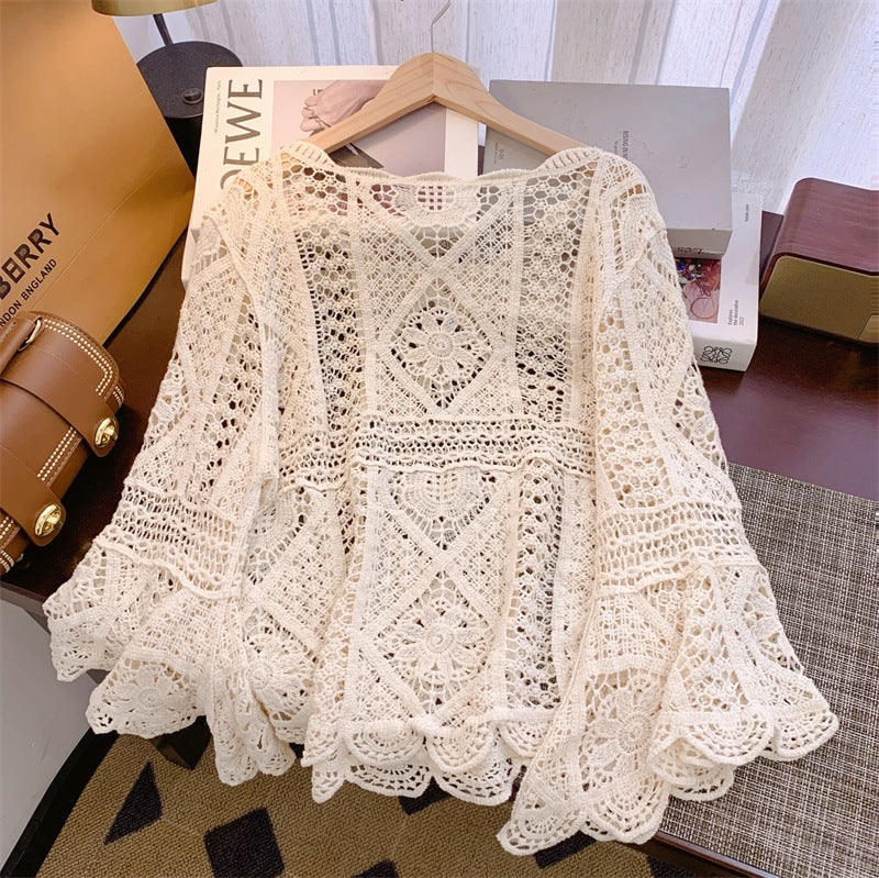 Geometrisches Kurzarm-Shirt Damen