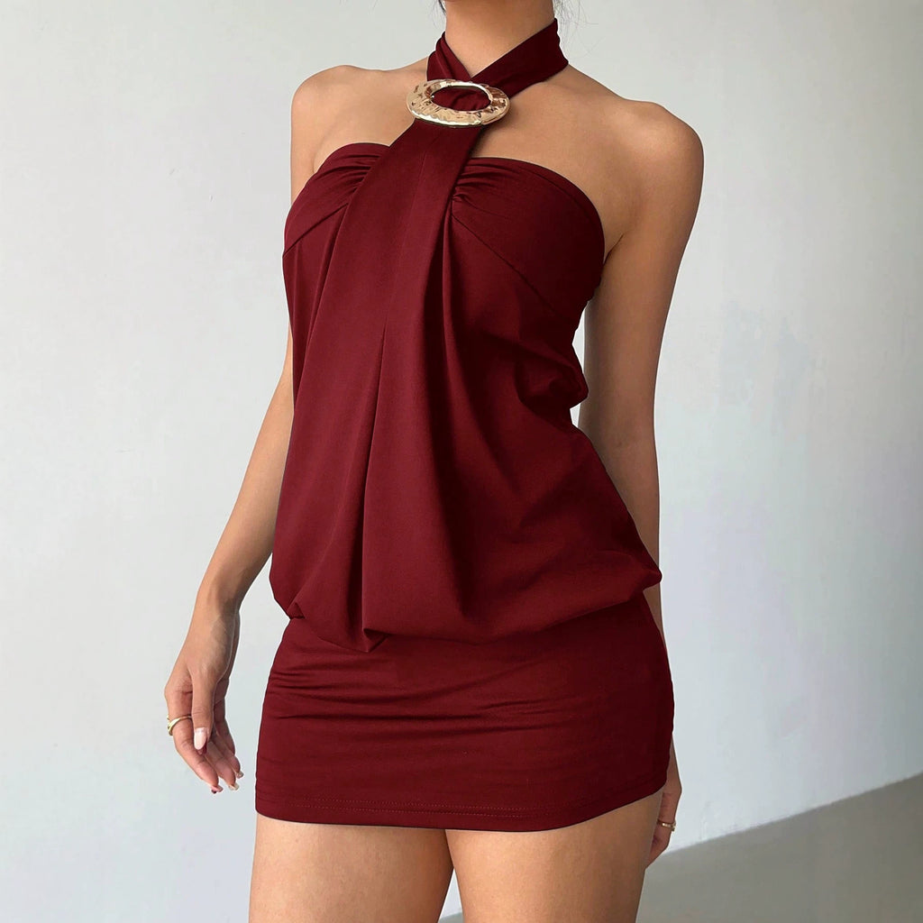 Elegantes Halterneck-Kleid