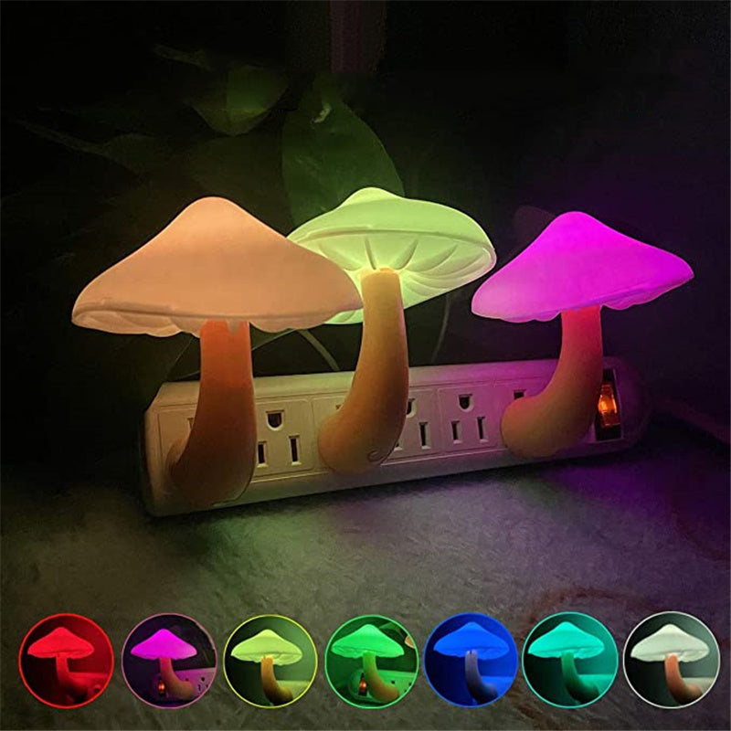 LED-Nachtlicht-Pilz mit Sensor (EU/US Stecker)