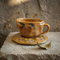 Keramiktasse mit Untertasse, Tiermotiv – Bild 3 | LuxeStyle