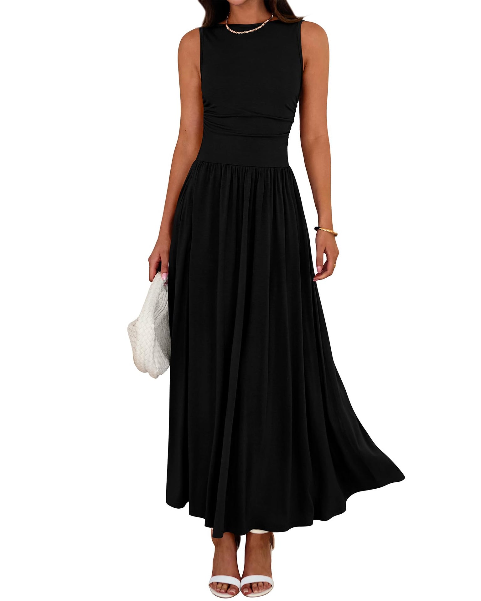 Faltenrock Kleid Lang