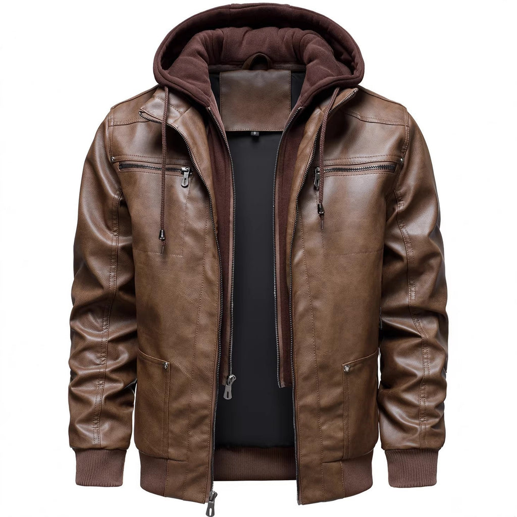 Herren-PU-Jacke, wärmend & stylisch für Frühling/Autumn