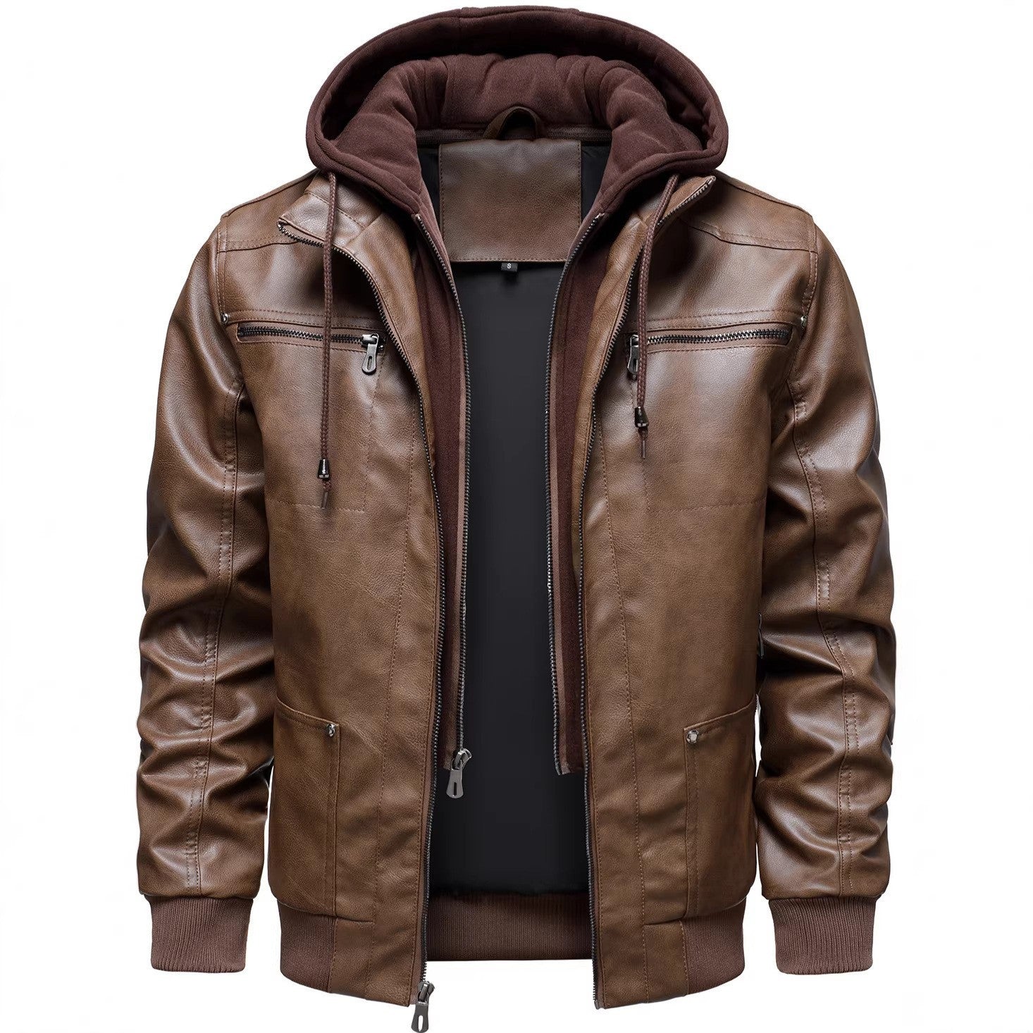 Herren-PU-Jacke, wärmend & stylisch für Frühling/Autumn