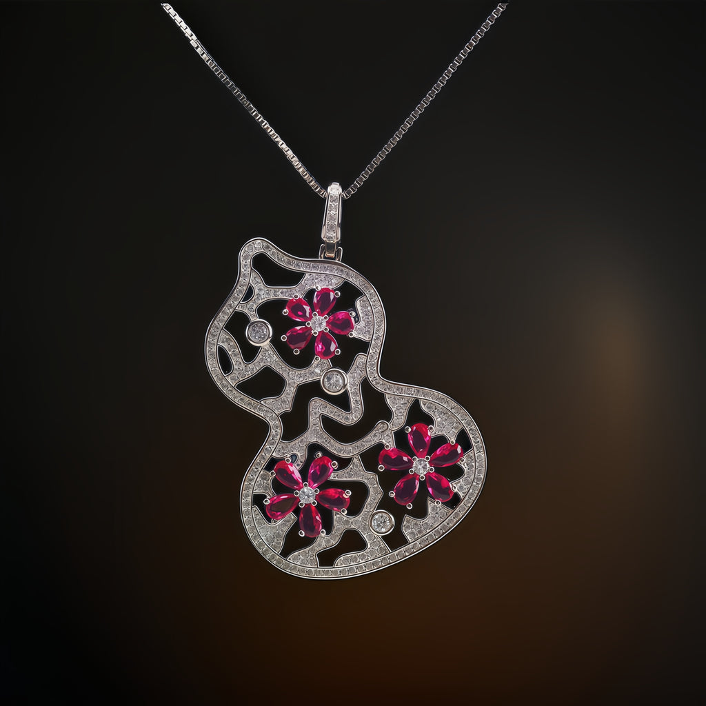 Halskette mit chinesischem Kürbis-Anhänger