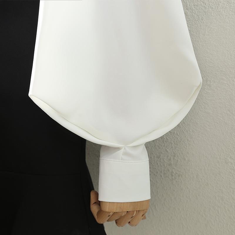 Damen Bluse mit Laternenärmeln & Revers