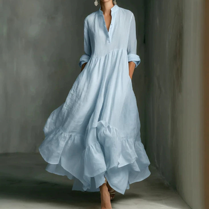 Elegantes A-Linien Swing-Kleid mit 3/4-Ärmeln – Bild 7 | LuxeStyle